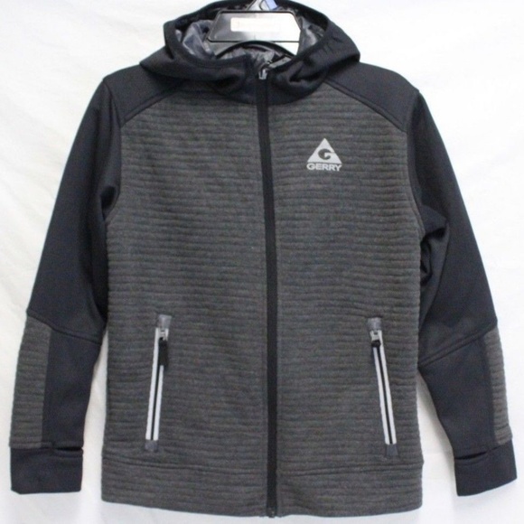 Gerry Other - Gerry Boys Ribbed Hooded Jacket, Gray, XS, P023